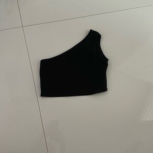 black one shoulder top